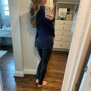 Super cute and very soft royal blue sweater with zipper detail - BB Dakota - S